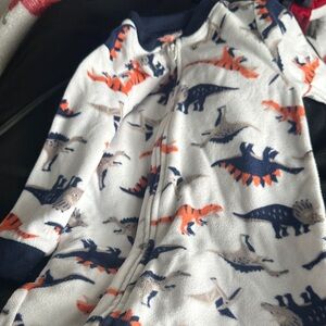 Carter's Navy and Orange Dinosaur Onesie